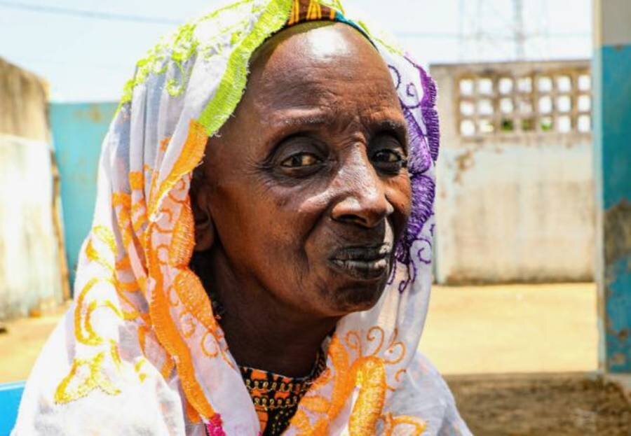 Koumba and her fellow wives fled armed violence in Burkina Faso. In Côte d'Ivoire, they depend on WFP and other assistance to survive. Photo: WFP/Richard Mbouet&nbsp;