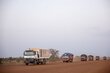 Photo: WFP/ Samantha Reinder Food assistance convoy leaves WFP warehouse in Bor, Jonglei state in  March 2025