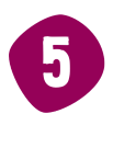 White number 5 inside a rounded maroon shape, symbolizing the first principle or step.